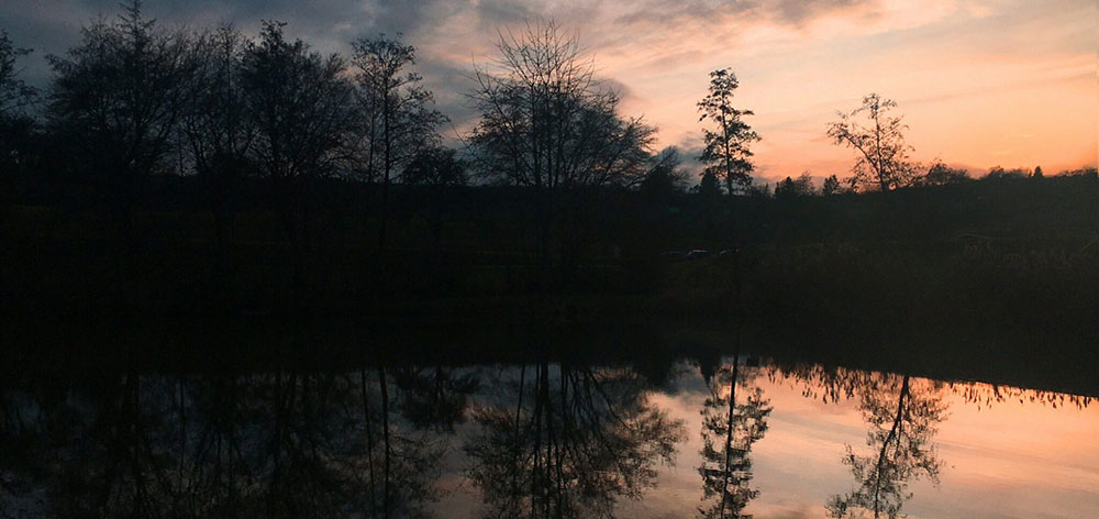landschaft mit see